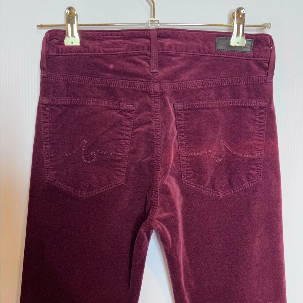AG The Farrah High Rise Skinny Velvet Pants‎ in Carmine. Size 26